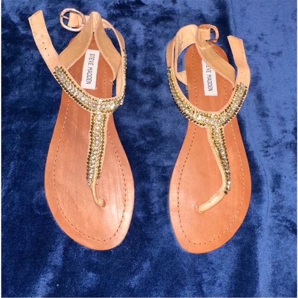 Steve Madden Sandals with Gold Accents - Picture 1 of 6